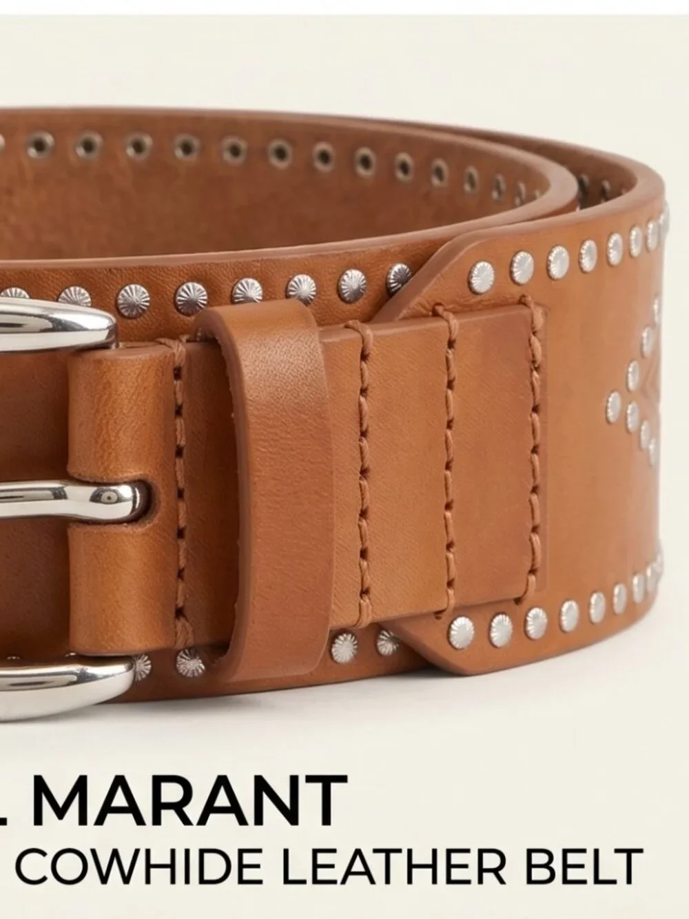 Isabel Marant Lecce Studded Leather Belt